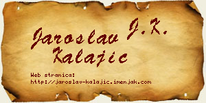 Jaroslav Kalajić vizit kartica